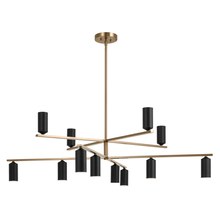 Kichler 52533CPZBK - Gala 55.75 Inch 12 Light Chandelier in Champagne Bronze with Black