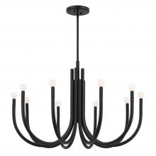 Kichler 52551BK - Odensa 40.25 Inch 10 Light Chandelier in Black