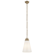 Kichler 52661CPZ - Marsailli 19" 1-Light Medium Pendant with Opal Glass in Champagne Bronze