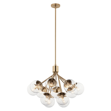 Kichler 52701CPZCLR - Silvarious 30 Inch 12 Light Convertible Chandelier with Clear Glass in Champagne Bronze