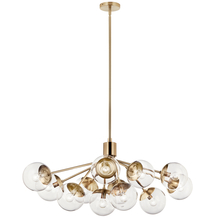 Kichler 52703CPZCLR - Silvarious 48 Inch 12 Light Linear Convertible Chandelier with Clear Glass in Champagne Bronze