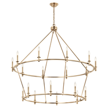 Kichler 52708CPZ - Carrick 54.25 Inch 18 Light 2-Tier Chandelier in Champagne Bronze