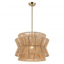 Kichler 52734CPZ - Ophira 22 Inch 1 Light Pendant with Jute Shade in Champagne Bronze