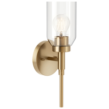 Kichler 55183CPZ - Madden 14.75 Inch 1 Light Wall Sconce with Clear Glass in Champagne Bronze