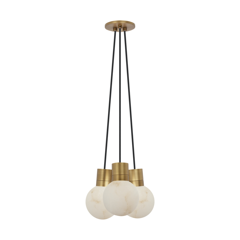Mina Alabaster 3-Light Small Chandelier