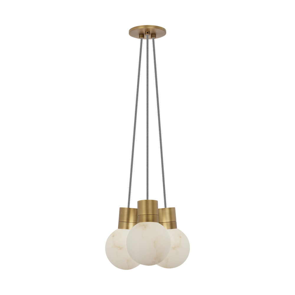 Mina Alabaster 3-Light Small Chandelier