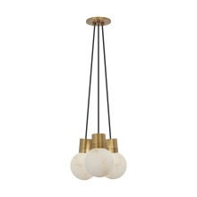 Visual Comfort & Co. Modern Collection SLCH54230BHAB - Mina Alabaster 3-Light Small Chandelier