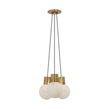 Visual Comfort & Co. Modern Collection SLCH54230IHAB - Mina Alabaster 3-Light Small Chandelier