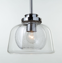 Artcraft AC10050CH - Single Clear Seeded Glass Pendant (Chrome)