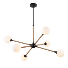 Artcraft AC11846BK - Capilano Collection 6-Light Chandelier Black