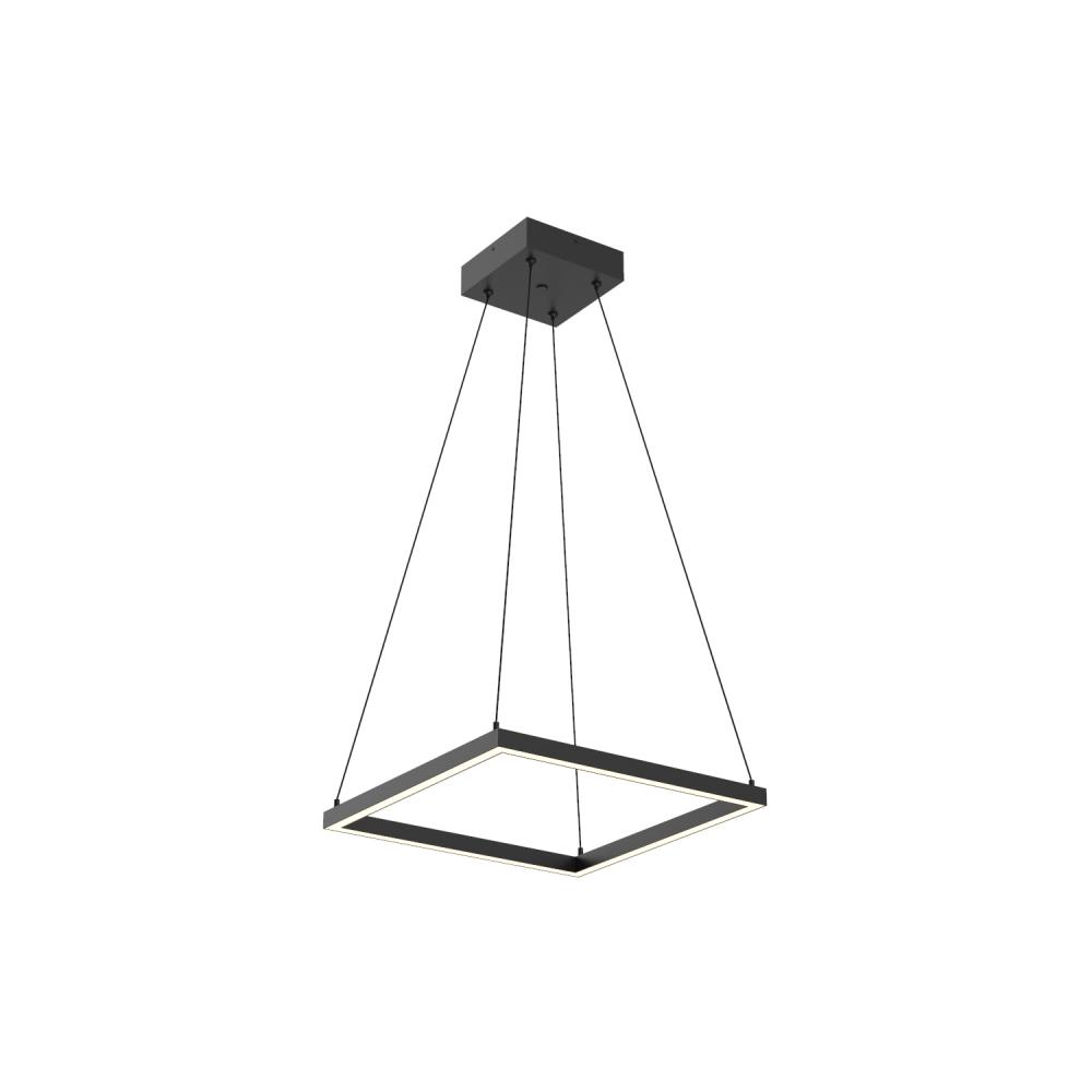 Piazza 18-in Black LED Pendant