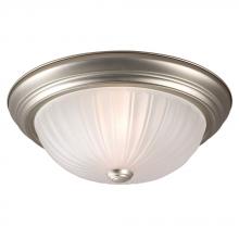 Galaxy Lighting 635022PT 2PL13 - Flush Mount Ceiling Light - in Pewter finish with Frosted Melon Glass