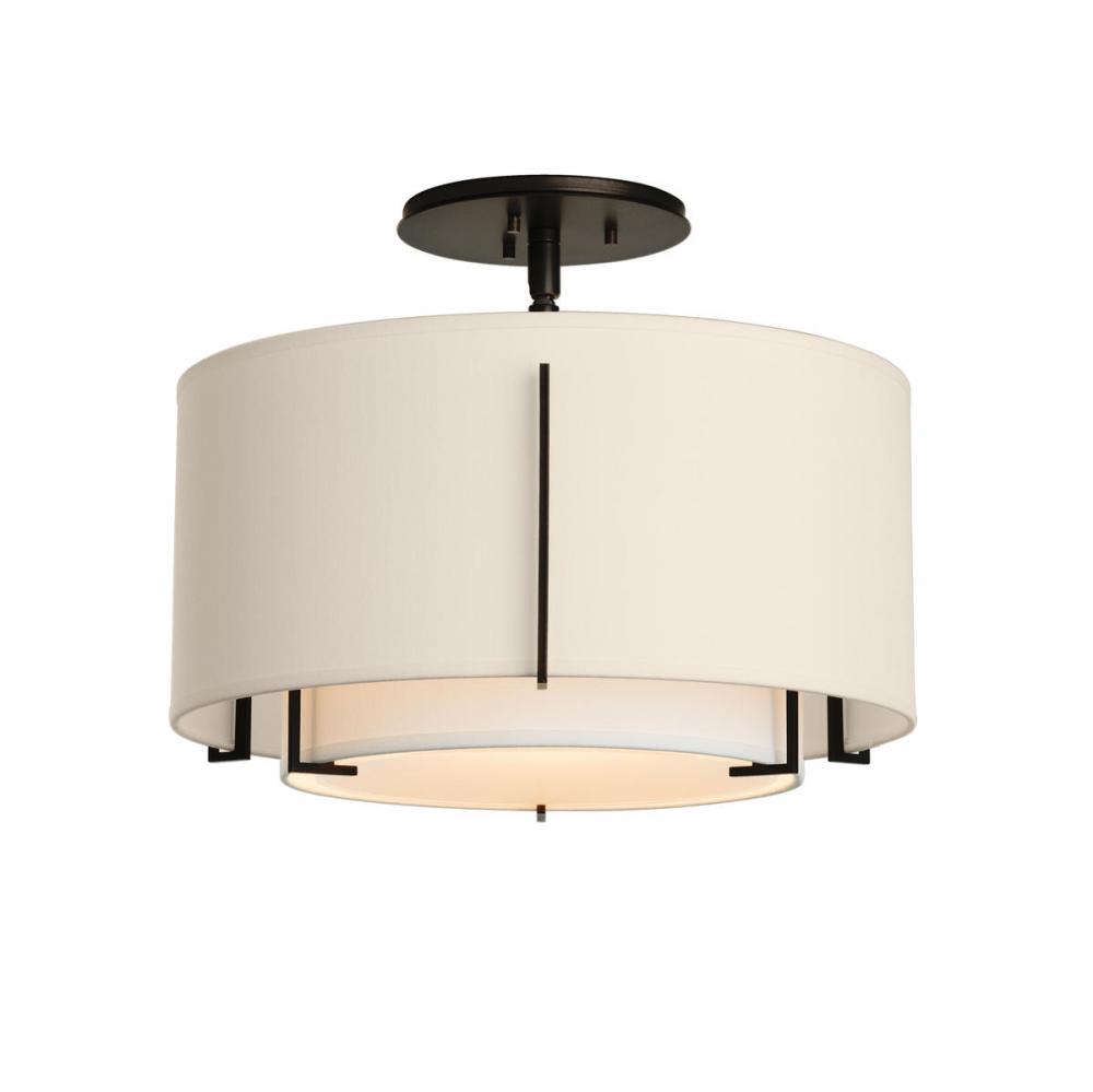 Exos Small Double Shade Semi-Flush