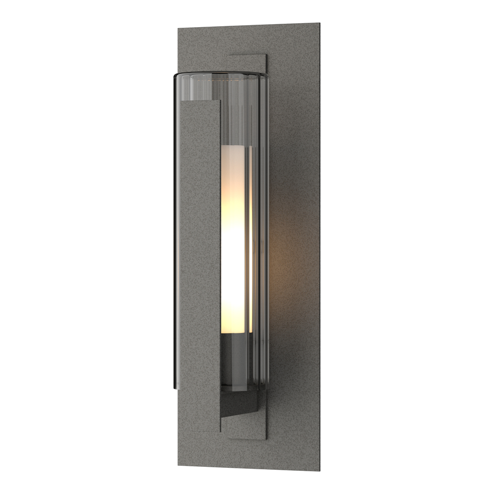 Vertical Bar Fluted Glass Medium Outdoor Sconce