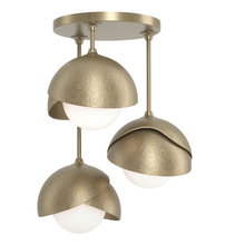 Hubbardton Forge - Canada 121374-SKT-84-84-GG0711 - Brooklyn 3-Light Double Shade Semi-Flush