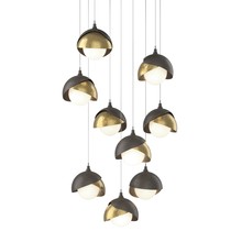 Hubbardton Forge - Canada 131105-SKT-LONG-07-86-GG0711 - Brooklyn 9-Light Double Shade Pendant