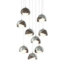 Hubbardton Forge - Canada 131105-SKT-LONG-82-05-GG0711 - Brooklyn 9-Light Double Shade Pendant