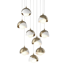 Hubbardton Forge - Canada 131105-SKT-LONG-84-02-GG0711 - Brooklyn 9-Light Double Shade Pendant