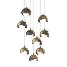 Hubbardton Forge - Canada 131105-SKT-LONG-84-07-GG0711 - Brooklyn 9-Light Double Shade Pendant