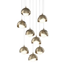 Hubbardton Forge - Canada 131105-SKT-LONG-84-84-GG0711 - Brooklyn 9-Light Double Shade Pendant