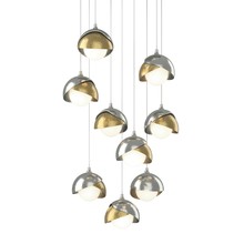 Hubbardton Forge - Canada 131105-SKT-LONG-85-86-GG0711 - Brooklyn 9-Light Double Shade Pendant