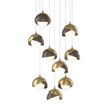 Hubbardton Forge - Canada 131105-SKT-LONG-86-05-GG0711 - Brooklyn 9-Light Double Shade Pendant