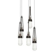 Hubbardton Forge - Canada 131120-SKT-LONG-14-YG0434 - Link 5-Light Blown Glass Pendant