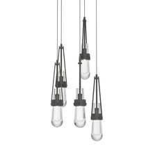 Hubbardton Forge - Canada 131127-SKT-LONG-20-ZM0434 - Link 5-Light Clear Glass Pendant