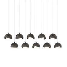 Hubbardton Forge - Canada 131205-SKT-LONG-14-14-GG0711 - Brooklyn 10-Light Double Shade Pendant