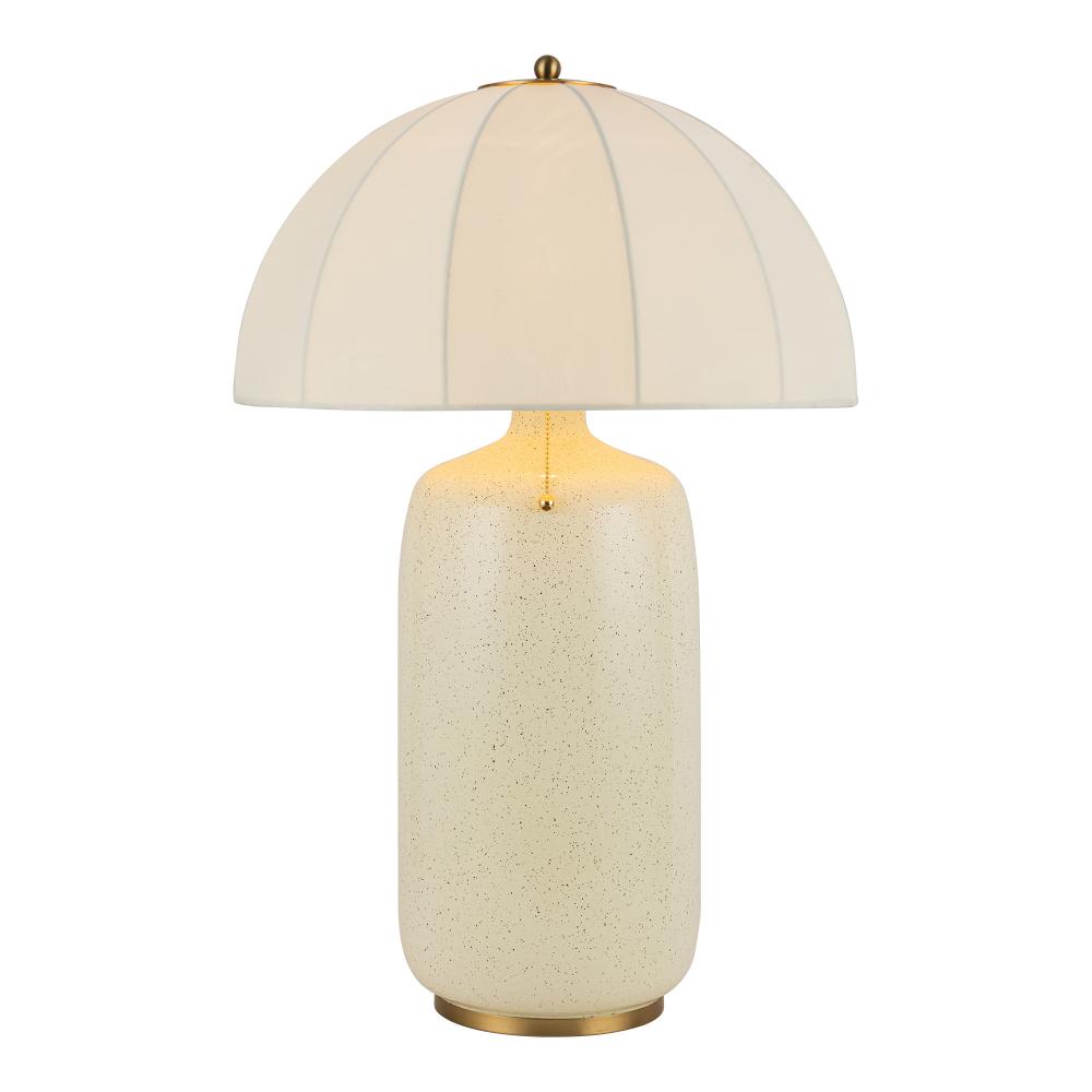 Crosby 18-in Brushed Gold Socket Table Lamp