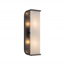 Alora Lighting WV327015UBAR - Abbott 15-in Urban Bronze/Alabaster 2 Lights Wall/Vanity