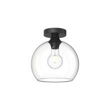 Alora Lighting FM506210MBCL - Castilla 10-in Clear Glass/Matte Black 1 Light Flush Mount