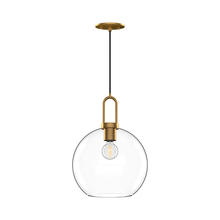 Alora Lighting PD601710AGCL - Soji 10-in Aged Gold/Clear Glass 1 Light Pendant