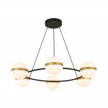 Alora Lighting CH302006MBBG - Tagliato 36-in Matte Black/Brushed Gold LED Chandeliers