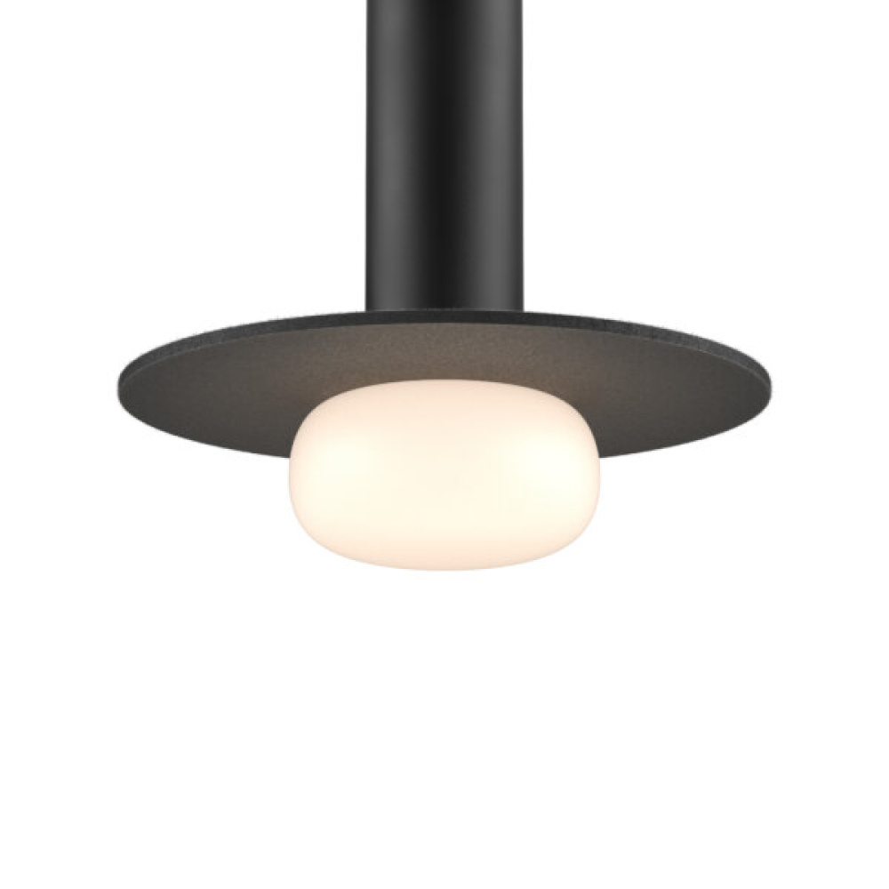 Glass ball and felt disk - Dark gray