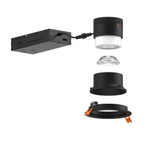 Dals RC03-CC-60-GMBGD-TWH - 3in Modular Downlight, 5CCT, 60 degree Beam Angle, Gimbal Reflector, Gold, White trim