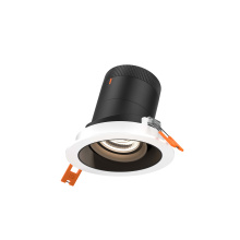 Dals RC03-CC-35-GMBBK-TWH - 3in Modular Downlight, 5CCT, 35 degree Beam Angle, Gimbal Reflector, Black, White trim