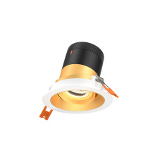 Dals RC03-CC-20-GMBGD-TWH - 3in Modular Downlight, 5CCT, 20 degree Beam Angle, Gimbal Reflector, Gold, White trim