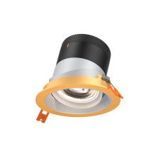 Dals RC04-CC-20-GMBAZ-TGD - 4in Modular Downlight, 5CCT, 20 degree Beam Angle, Gimbal Reflector, Alzak, Gold trim