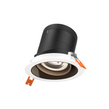 Dals RC04-CC-35-GMBBK-TWH - 4in Modular Downlight, 5CCT, 35 degree Beam Angle, Gimbal Reflector, Black, White trim
