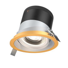 Dals RC06-CC-60-GMBAZ-TGD - 6in Modular Downlight, 5CCT, 60 degree Beam Angle, Gimbal Reflector, Alzak, Gold trim