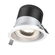 Dals RC06-CC-60-GMBAZ-TWH - 6in Modular Downlight, 5CCT, 60 degree Beam Angle, Gimbal Reflector, Alzak, White trim