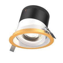 Dals RC06-CC-60-GMBWH-TGD - 6in Modular Downlight, 5CCT, 60 degree Beam Angle, Gimbal Reflector, White, Gold trim