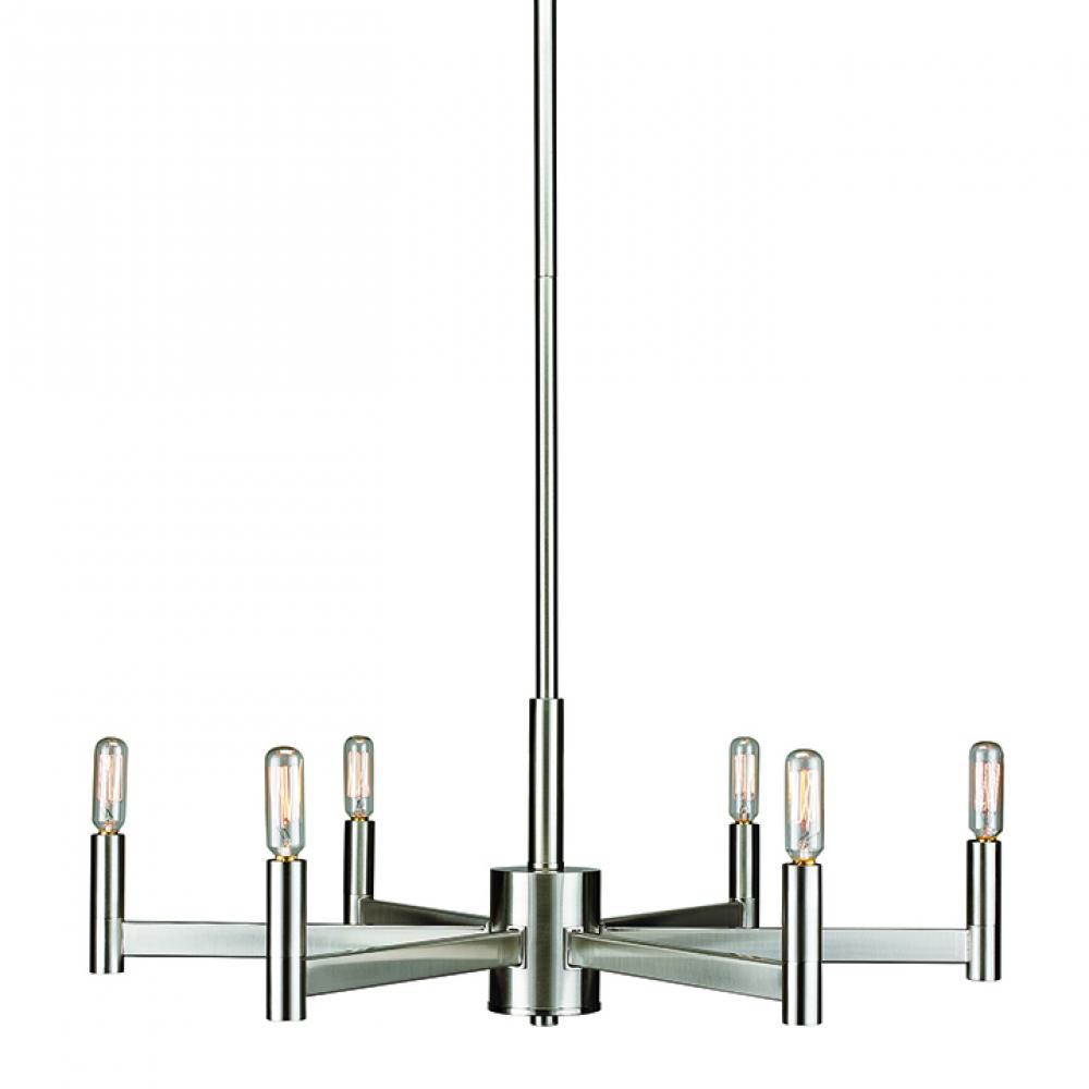 Teslin Chandeliers Brushed Chrome