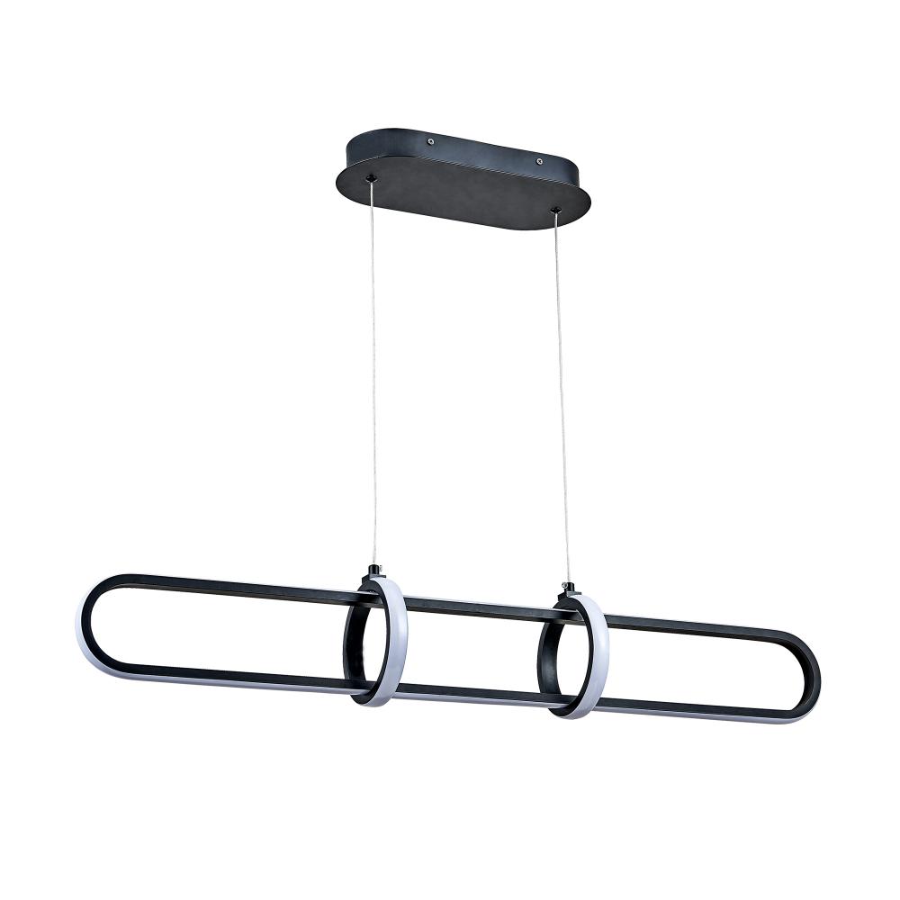 Cassini - LED Linear Pendant in Black
