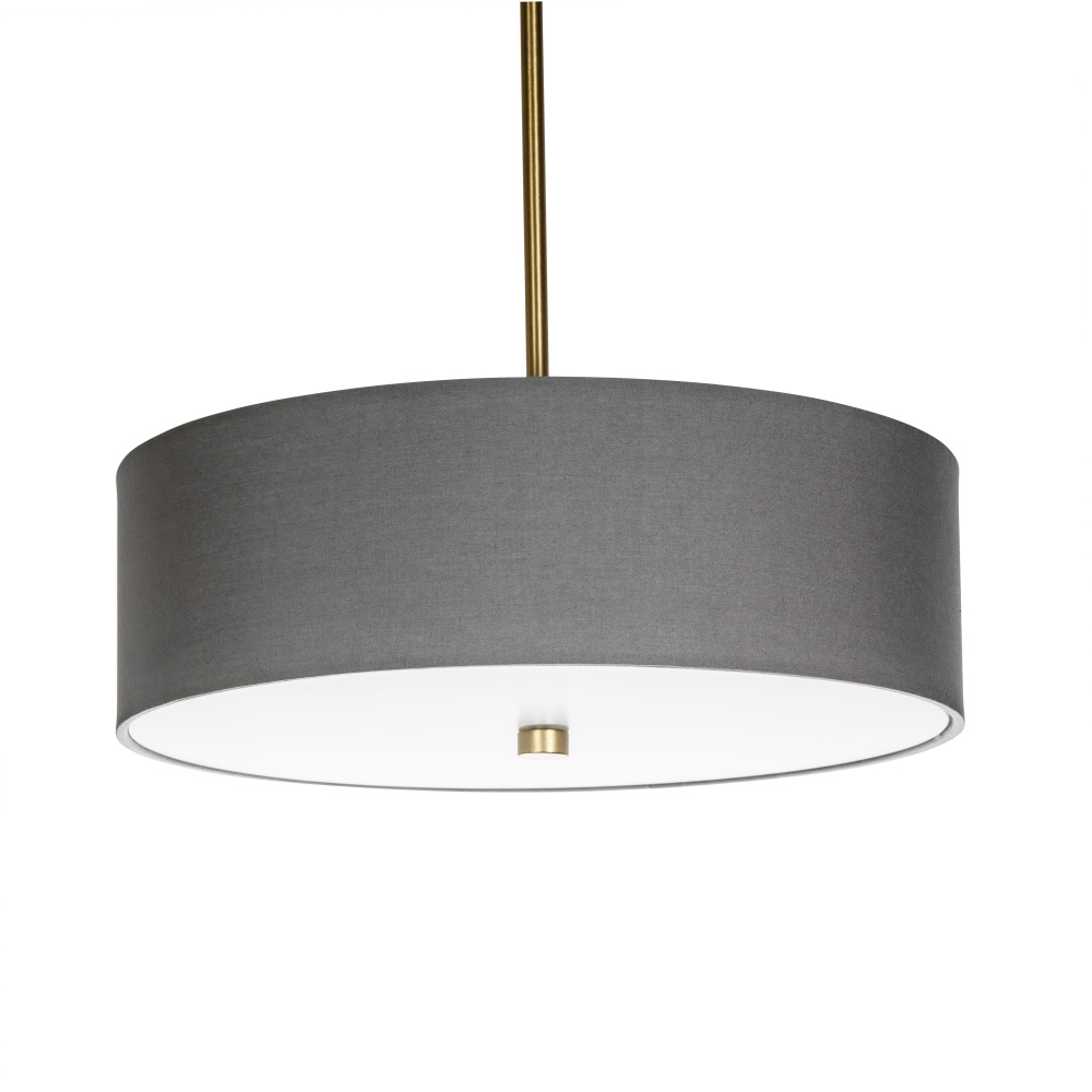 Vyre - 16" pendant in Soft Gold Chrome with a Grey Shade