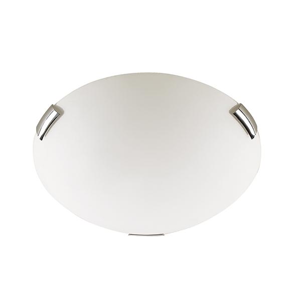 Lunar - Flush Mount in Chrome with Opal Glass
