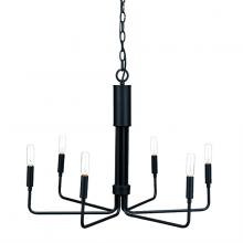Russell Lighting 108-606/BLK - Raven - Chandelier in Black