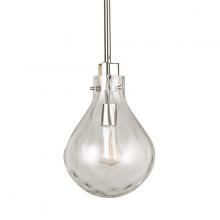 Russell Lighting 275-701/ST/BCH - Dimple - 1 light Pendant in Brushed Chrome with Dimple Glass