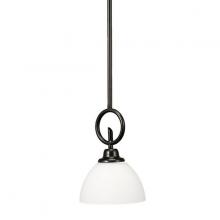 Russell Lighting 289-801/ST/JG - Yorkshire - Single pendant in Java Gold with Opal Glass